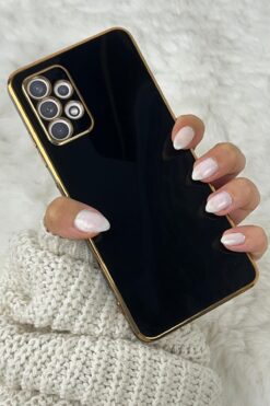 Vip Case Samsung A13 4g - Kir Tutmaz Silinebilir Parlak Kamera Korumalı Silikon Bark Kılıf