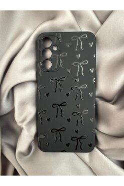 kalimera Samsung A54 Uyumlu Silikon İçi Kadife Kamera Korumalı Lansman Desenli Telefon Kılıfı