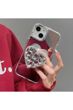 PiyasaSepeti Aynalı Taşlı Popsocketli Kılıf Iphone 11 Pro Max