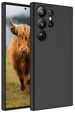 Fibaks Samsung Galaxy S23 Ultra Kamera Çıkıntılı Içi Kadife Lansman Yumuşak Dokulu Silikon Kapak (Uyumlu)