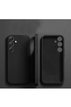 İncisoft Samsung Galaxy A25 Uyumlu Kılıf Lansman Kadife İç Yüzeyli Yumuşak Soft Koruyucu Kapak Siyah