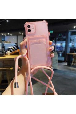 BilişimGo Technology Iphone 11 Şeffaf Kartlıklı Boyun Askılı Ipli Kılıf