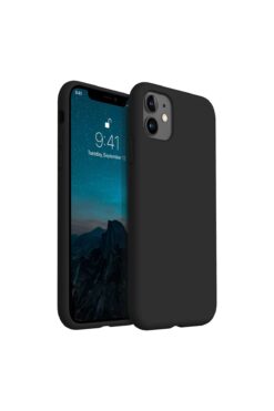 Marselit iphone 11 Uyumlu Premium Lansman Liquid Silikon Kılıf İçi Kadife-Siyah