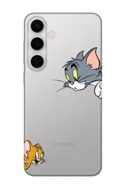 frondcase Samsung S24 FE Tom And Jerry Şeffaf Telefon Kılıfı