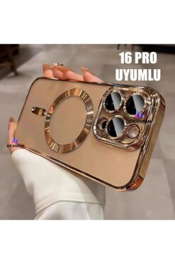 Dexmon İphone 16 Pro Uyumlu Kılıf Kamera Lens Ve Hoparlör Toz Korumalı Magsafe Şarj Özellikli Esnek Silikon