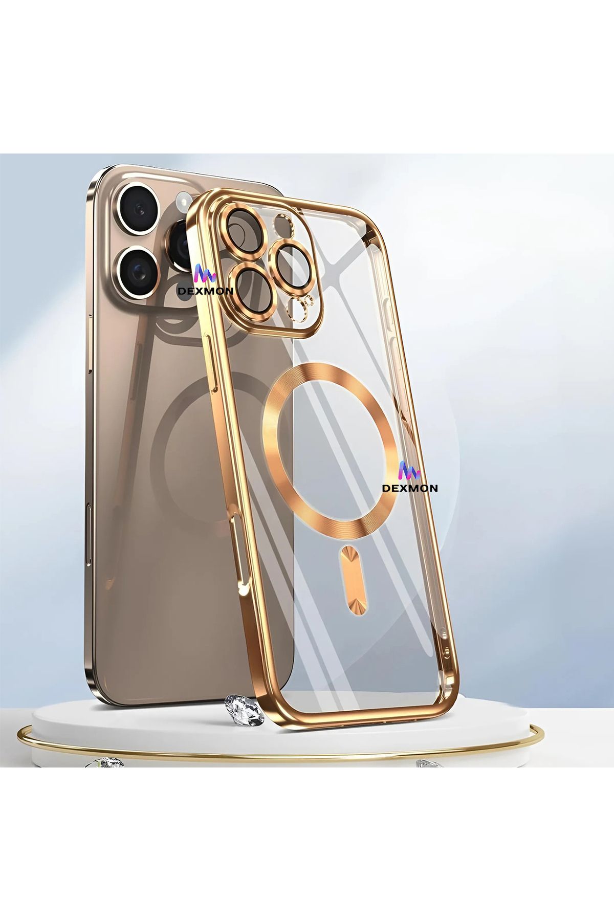 Dexmon İphone 16 Pro Uyumlu Kılıf Kamera Lens Ve Hoparlör Toz Korumalı Magsafe Şarj Özellikli Esnek Silikon - Görsel 2