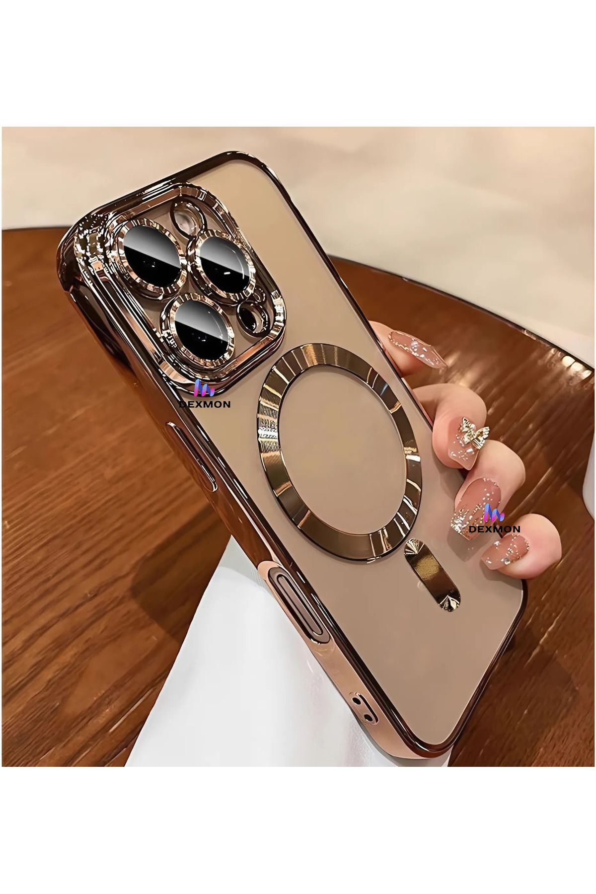 Dexmon İphone 16 Pro Uyumlu Kılıf Kamera Lens Ve Hoparlör Toz Korumalı Magsafe Şarj Özellikli Esnek Silikon - Görsel 3