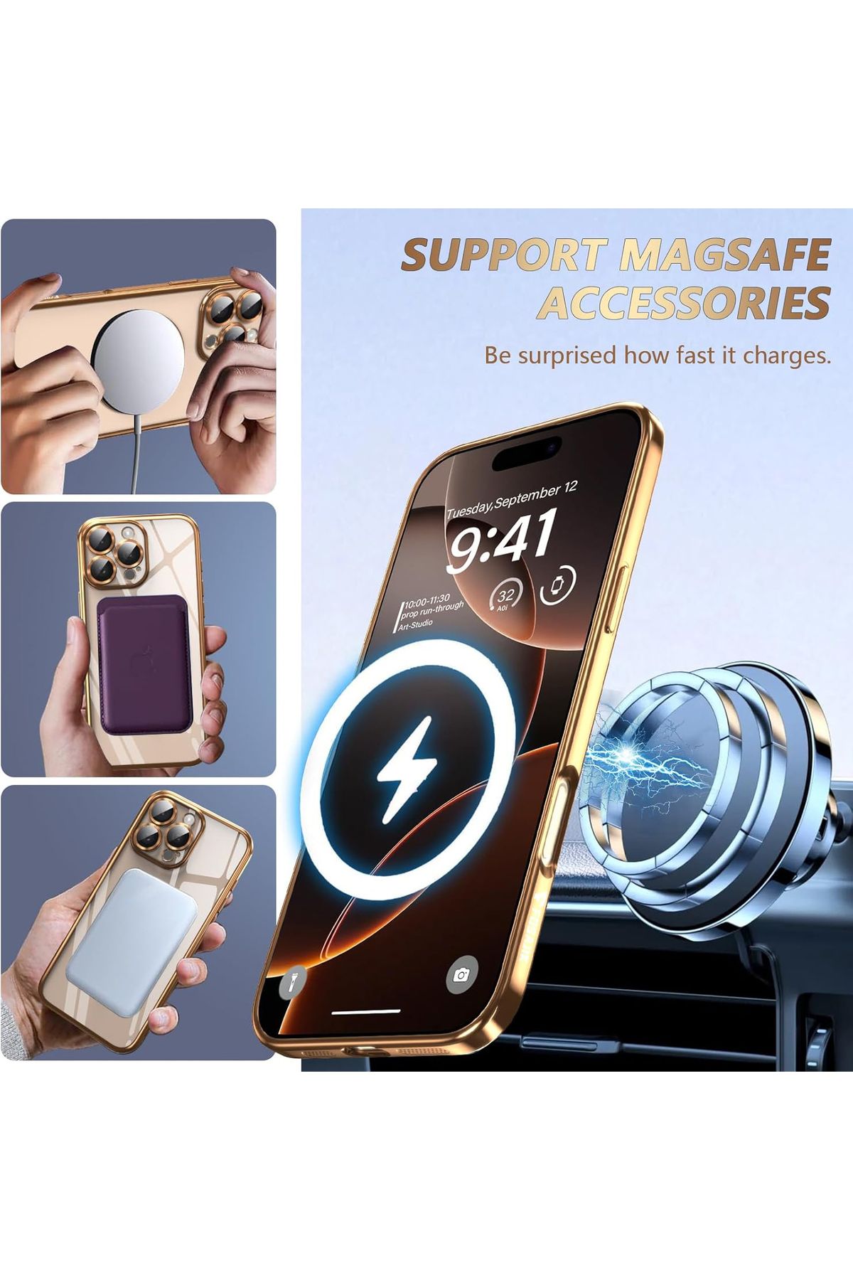 Dexmon İphone 16 Pro Uyumlu Kılıf Kamera Lens Ve Hoparlör Toz Korumalı Magsafe Şarj Özellikli Esnek Silikon - Görsel 6