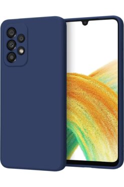 Marselit Samsung Galaxy A13 4G Uyumlu Premium Lansman Liquid Silikon Kılıf İçi Kadife-Gece Mavisi