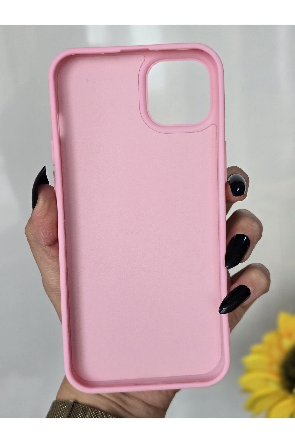 Magic Ring Iphone 14 PLUS / 15 PLUS Uyumlu İçi Kadife Lansman Leopar Baskılı Kılıf - Görsel 5