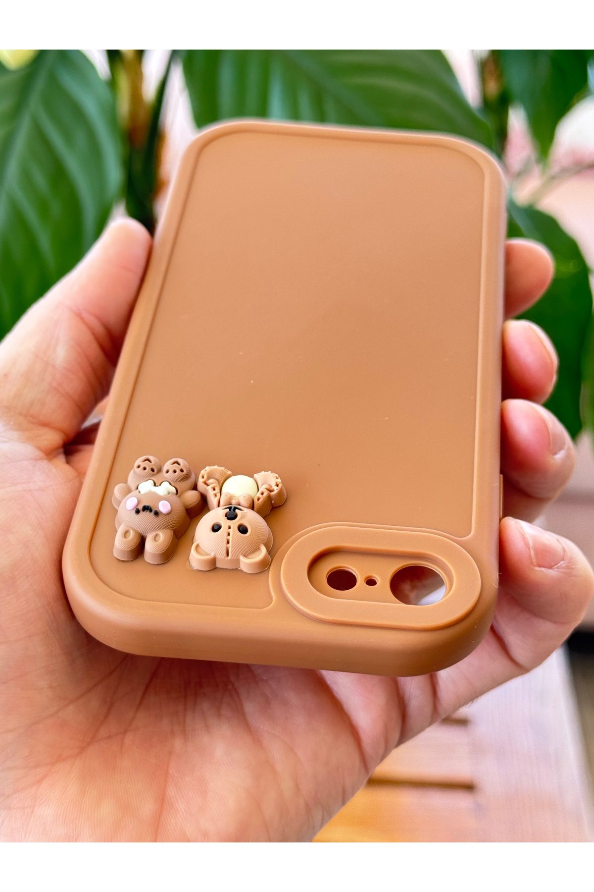 Fibaks İphone 7/8/se20/se22 Kılıf Tasarımlı Desenli Kamera Korumalı Ayıcık Ve Tavşan Yumuşak Silikon Kapak - Görsel 5