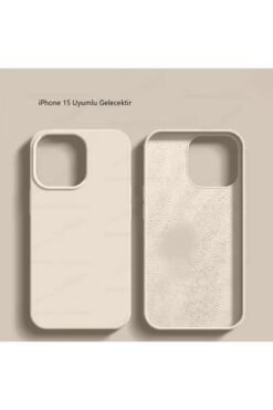 Kılıforyum iPhone 15 Kılıf Logolu içi Kadife Lansman Kılıf