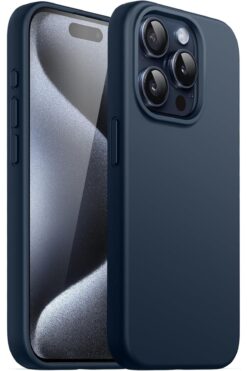 Fibaks İphone 15 Pro Max Uyumlu Kılıf Kadife Lansman Soft Yumuşak Liquid Silikon Kamera Korumalı Kapak