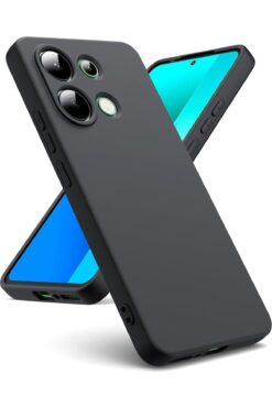 Marselit Xiaomi Redmi Note 13 Pro 4G Uyumlu Premium Lansman Liquid Silikon Kılıf İçi Kadife-Siyah