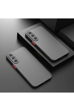 Fibaks Samsung Galaxy A24 Mat Parmak Izi Yapmaz Kamera Korumalı Renkli Tuşlu Sert Silikon Kapak (Uyumlu)
