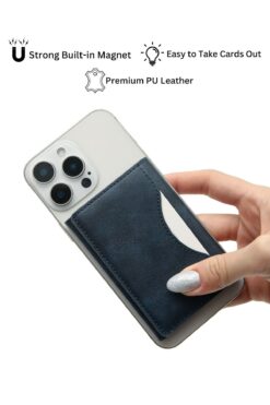 Paladyum Case MagSafe Özellikli Lacivert Manyetik Kartlık Cüzdan 5 Bölmeli