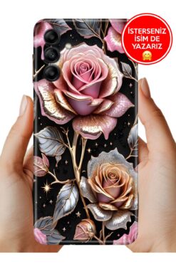 Cekuonline Samsung Galaxy A13 5G Kılıf Gold Gül