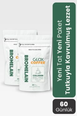 GLOX Bromelain Içeren Metabolizma Düzenlemeye Yardımcı Detox Kahve 60 Günlük Kullanım