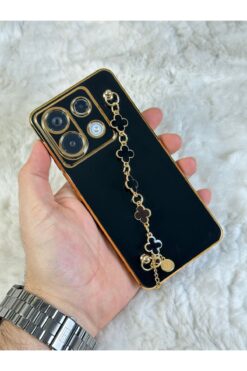 Vip Case Redmi Note 13 Pro 5g ( Yurtdışı ) - El Tutamaçlı Kir Tutmaz Parlak Kamera Korumalı Silikon Elçek