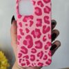 Magic Ring Iphone 12 / 12 Pro Uyumlu Pembe Leopar Desenli Lansman Kılıf