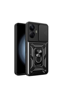 Fibaks Tecno Camon 19 Neo Kılıf Kamera Korumalı Sürgülü Yüzüklü Armor Military Tank Koruyucu Kapak