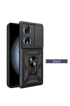 Fibaks Honor 90 Kılıf Kamera Korumalı Sürgülü Yüzüklü Armor Military Tank Koruyucu Kapak