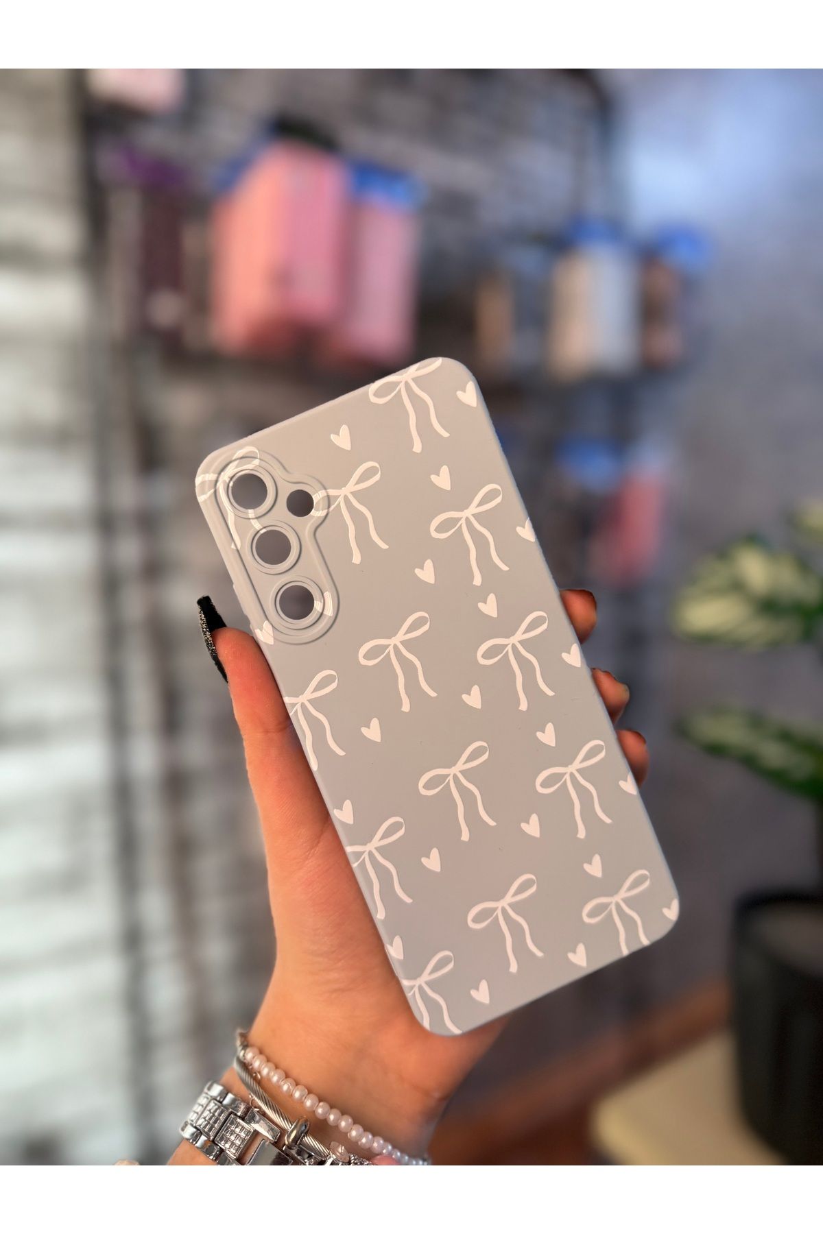 CaseKİdükkan SAMSUNG A05S Uyumlu Kurdale Desenli İçi Kadife Silikon Kılıf