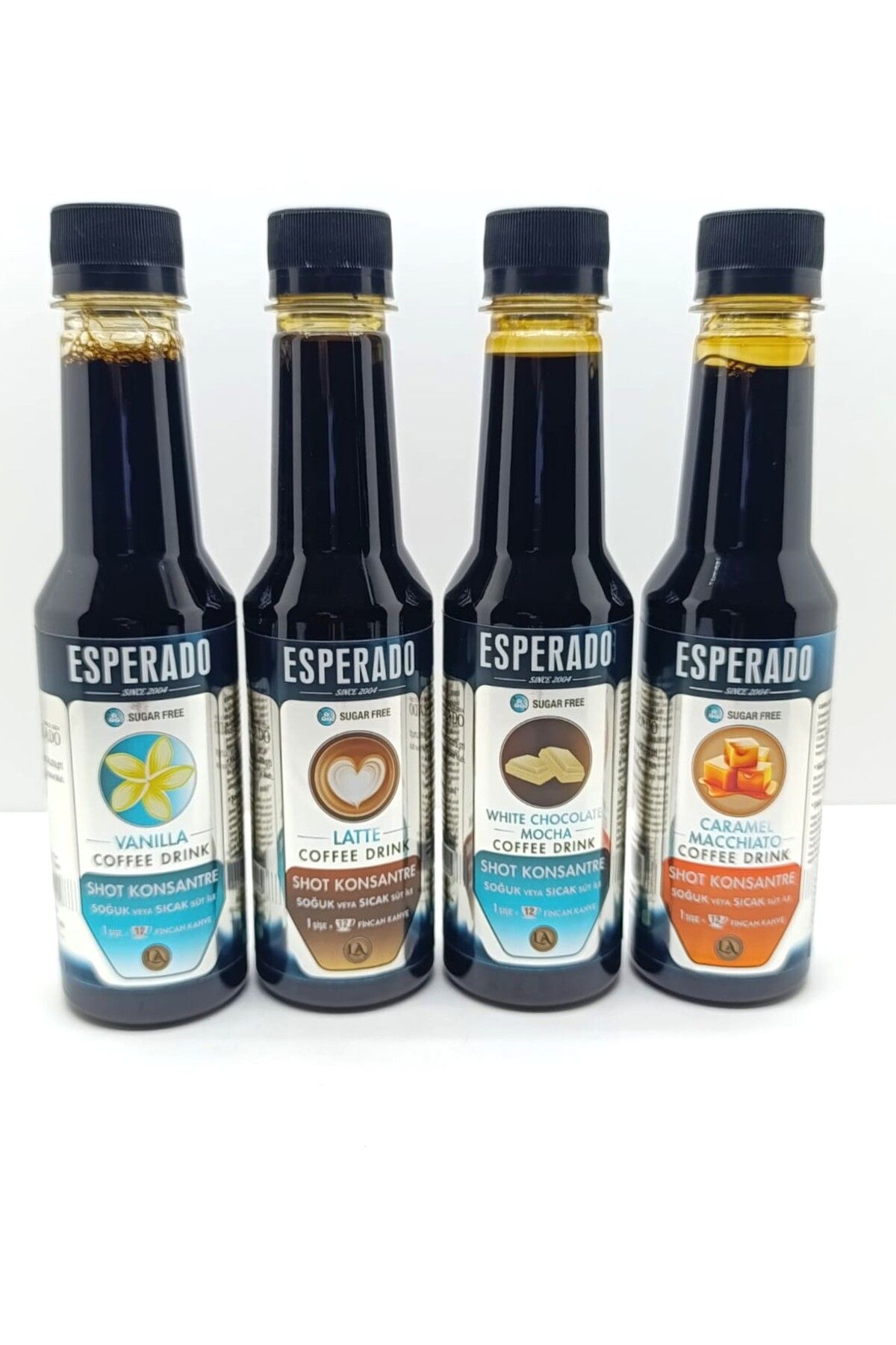 ESPERADO Vanilya *karamel*latte*white Chocolate Aromalı Konsantre Soğuk Kahve Mix 4 Lü Set 250 ml