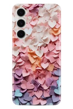 Kılıfland Samsung Galaxy A26 Kılıf Boutique Baskılı Resimli Renkli Kalpler Pcode -040