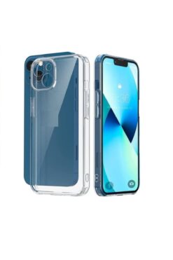 EVAX (TIPALI ŞEFFAF) Iphone 13 Uyumlu Kamera Koruyuculu Şarj Yeri Tıpalı Yumuşak Şeffaf Silikon Kılıf