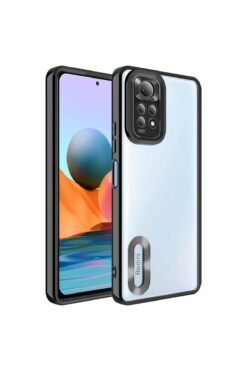 Fibaks Redmi Note 11 Pro & 12 Pro 4g Kılıf Kamera Lens Korumalı Şeffaf Renkli Logo Gösteren Parlak