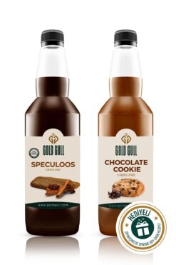 gold gull Speculoos & Çikolatalı Kurabiye Bisküvi Aromalı Kahve & Meyve Şurubu 2 x 700 ml.