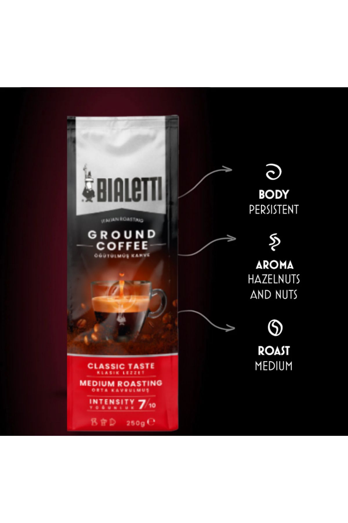 Bialetti Classico Öğütülmüş Kahve 250 gr - N - Görsel 3