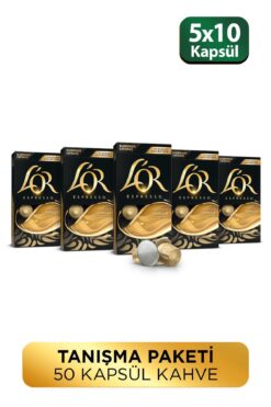 L'OR Vanilya Aromalı Nespresso Uyumlu Alüminyum Kapsül Kahve 10'lu X 5