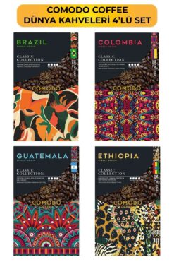 Comodo Coffee Dünya Kahveleri Filtre-çekirdek Kahve 4'lü Tanışma Seti 4x 250 Gr