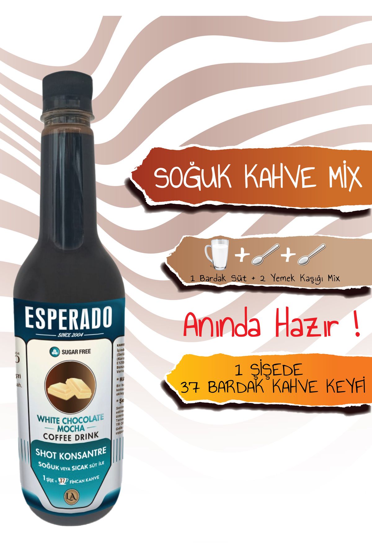 ESPERADO Beyaz Çikolata Aromalı Hazır Soğuk Kahve Mix 750 ml