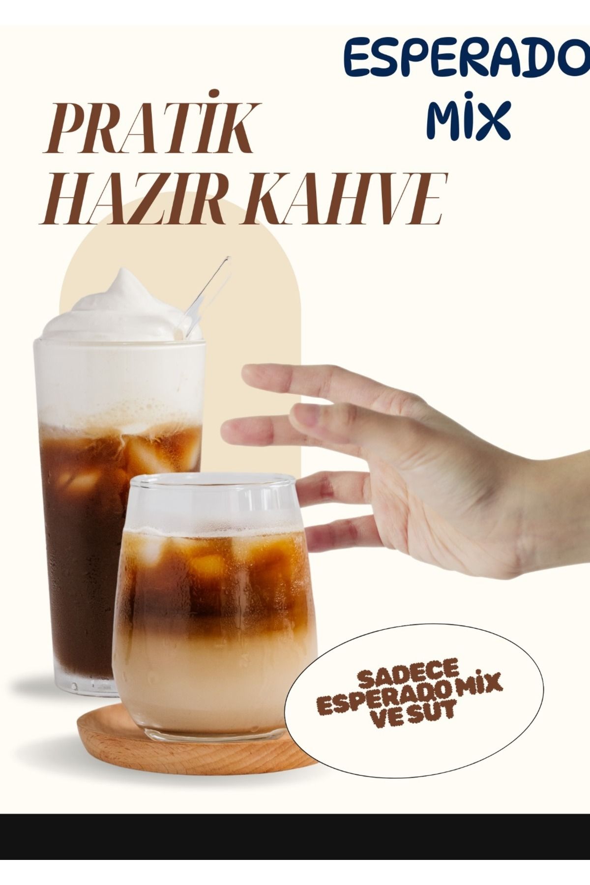 ESPERADO Beyaz Çikolata Aromalı Hazır Soğuk Kahve Mix 750 ml - Görsel 5