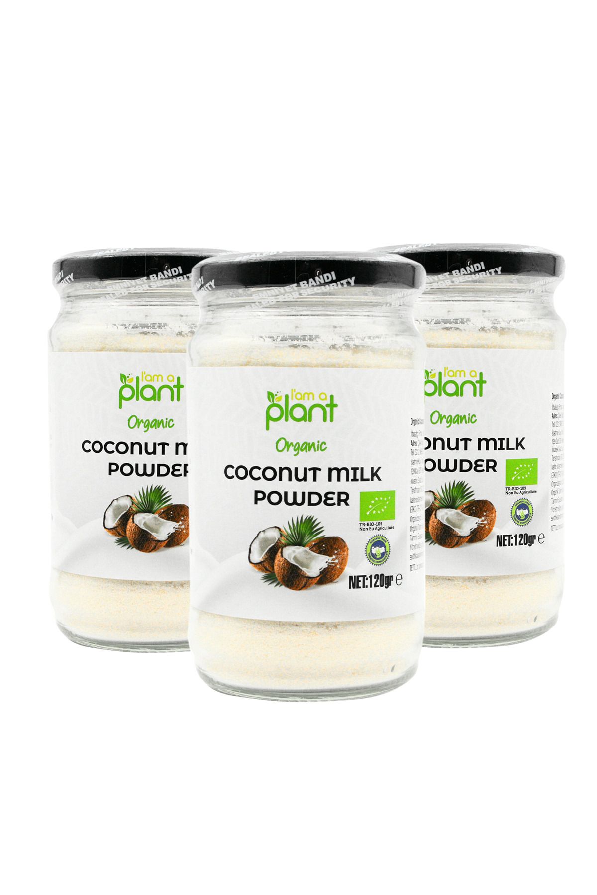 I am a plant Organik Hindistan Cevizi Sütü Tozu 3x120 Gr Avantaj Paketi