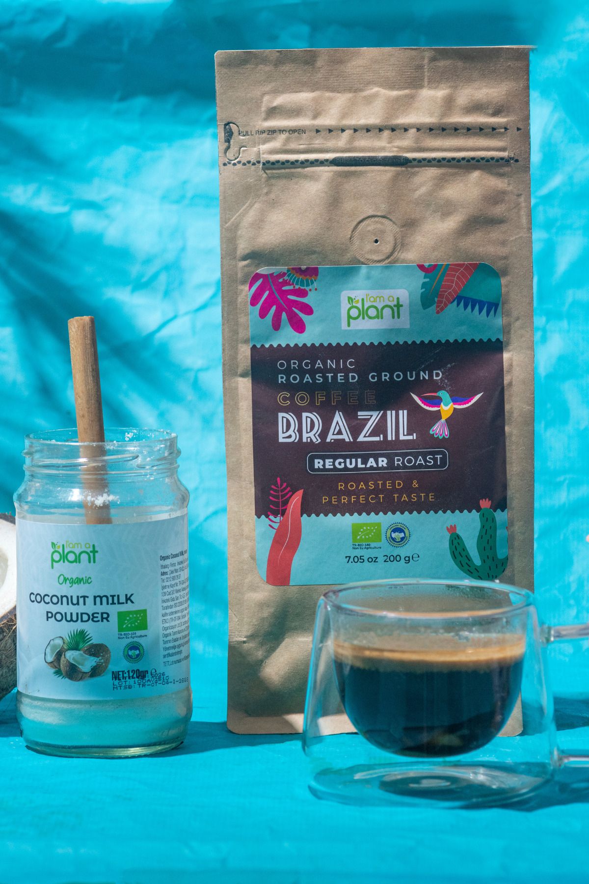 I am a plant Organik Hindistan Cevizi Sütü Tozu 3x120 Gr Avantaj Paketi - Görsel 2