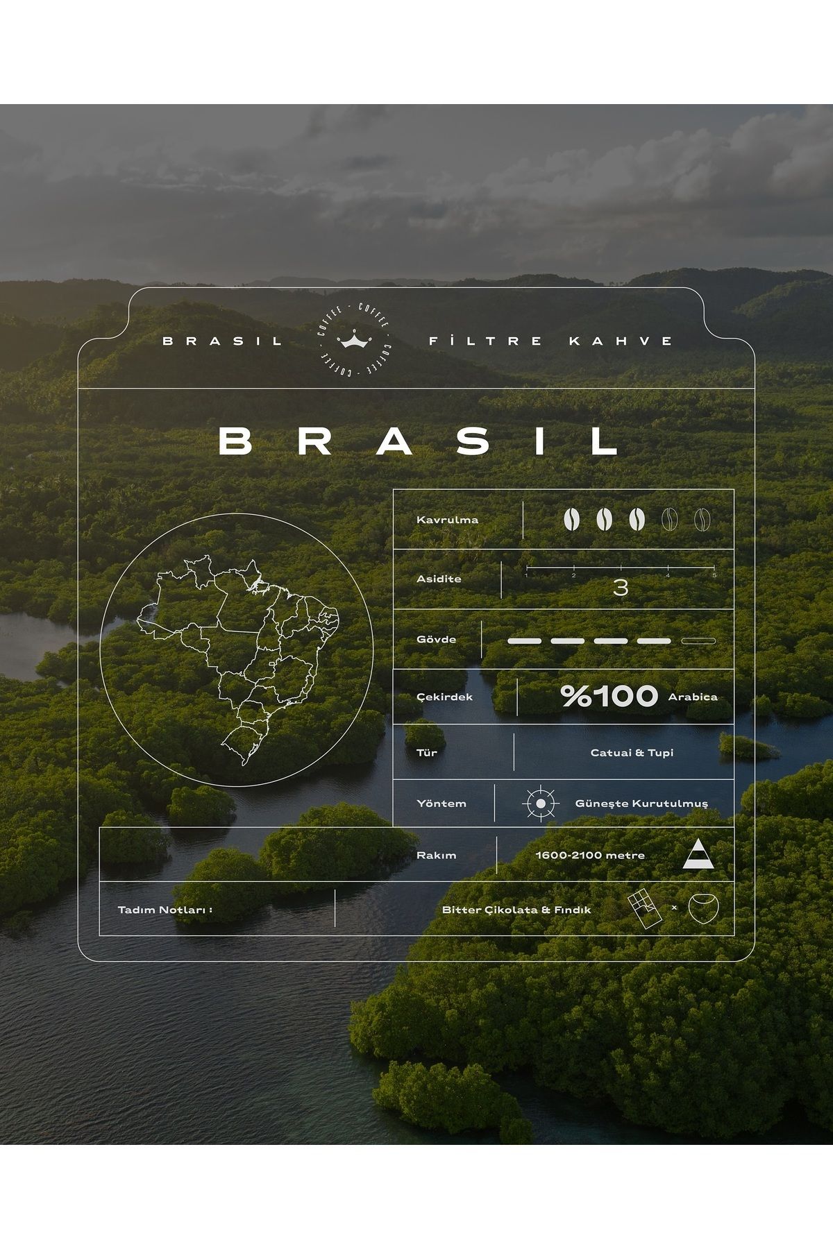 Anisah Coffee Brezilya Santos Çekirdek Filtre Kahve 250 Gram - Görsel 2