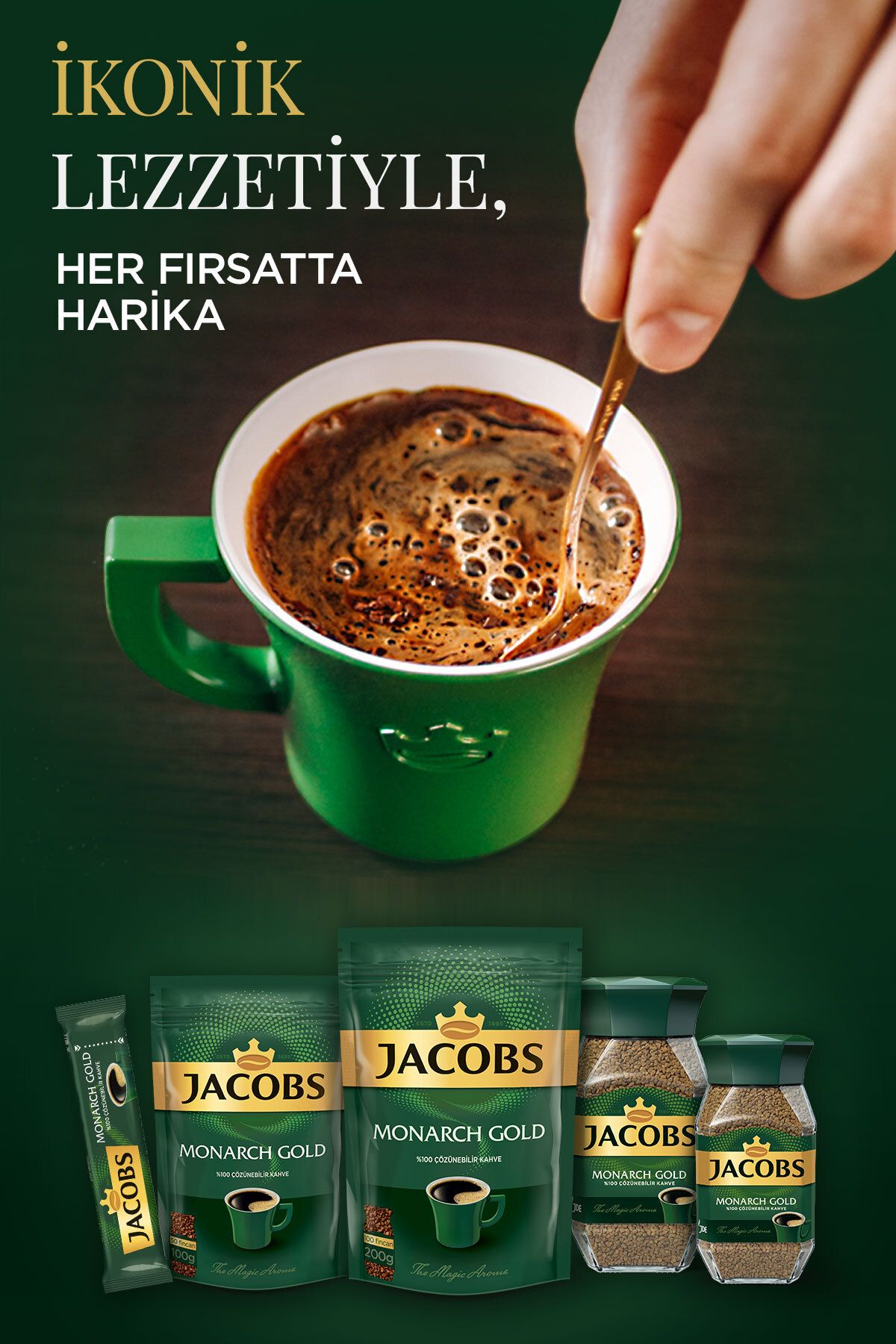 Jacobs Monarch Gold Granül Kahve 200 gram X 4 Adet - Görsel 3