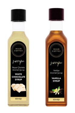 MUUB COFFEE Avantajlı 2 Li Özel Formülize Şurup Serisi Beyaz Çikolata Ve Vanilya Şurup (2X60 ML)