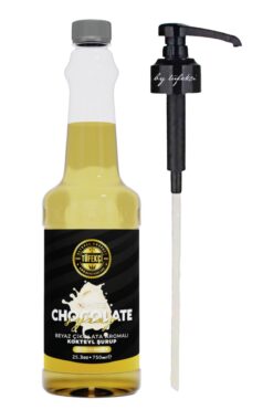 By Tüfekçi Beyaz Çikolata Aromalı Kahve, Pasta Ve Şurup 750ml Ve Şurup Pompası Avantajlı Set
