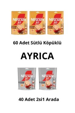 Nescafe 3'ü 1 Arada (üçü bir arada ) Sütlü Köpüklü 18 gr X 56 Adet - HEDİYE PAKETİ ile Gönderim Yapılır