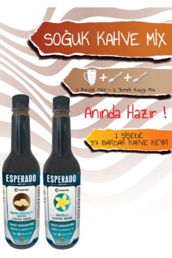 ESPERADO Vanilya*beyaz Çikolata Aromalı Konsantre Soğuk Kahve Mix 2 Li Set 750 ml X 2 Adet