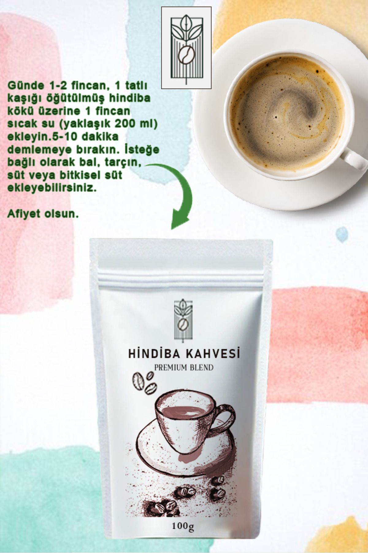 Mel and Mira Premium Hindiba Detox Kahvesi 100g, Chicory Detox Coffee - Görsel 3