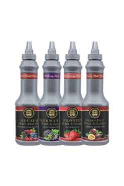 By Tüfekçi Kırmızı Orman Karadut Çilek Ve Passion Fruit Meyve Püresi 4lü   4x1 lt
