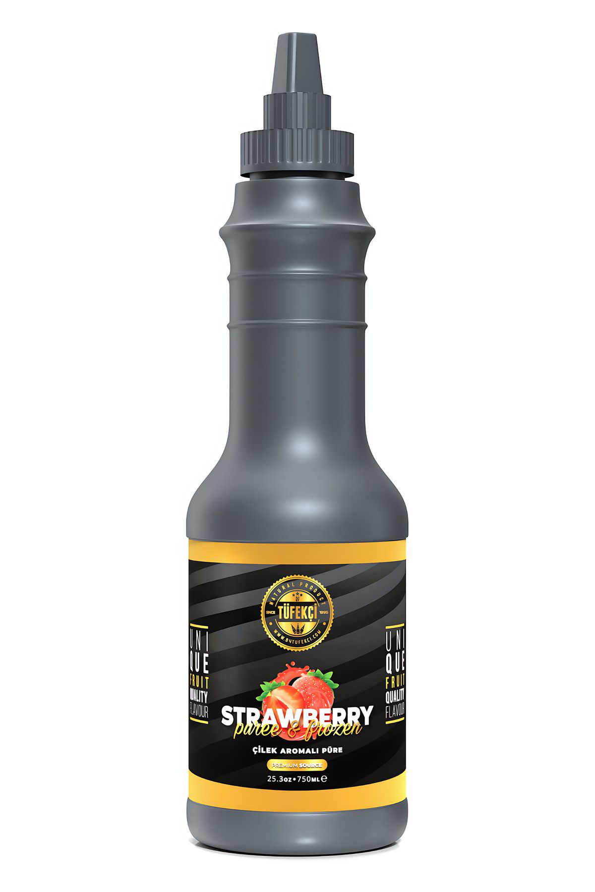 By Tüfekçi Çilek (PÜRESİ) Meyveli Sos 1000 gr Pasta Kokteyl Frozen Yüksek Meyve Oranı Gerçek Şeker