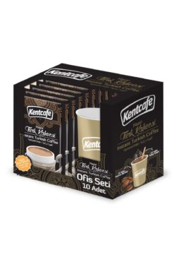 Kentcafe Kahve Türk Kahvesiofis Seti Türk Kahvesi /sade (10 ADET KAHVE 10 BARDAK 10 KAŞIK)