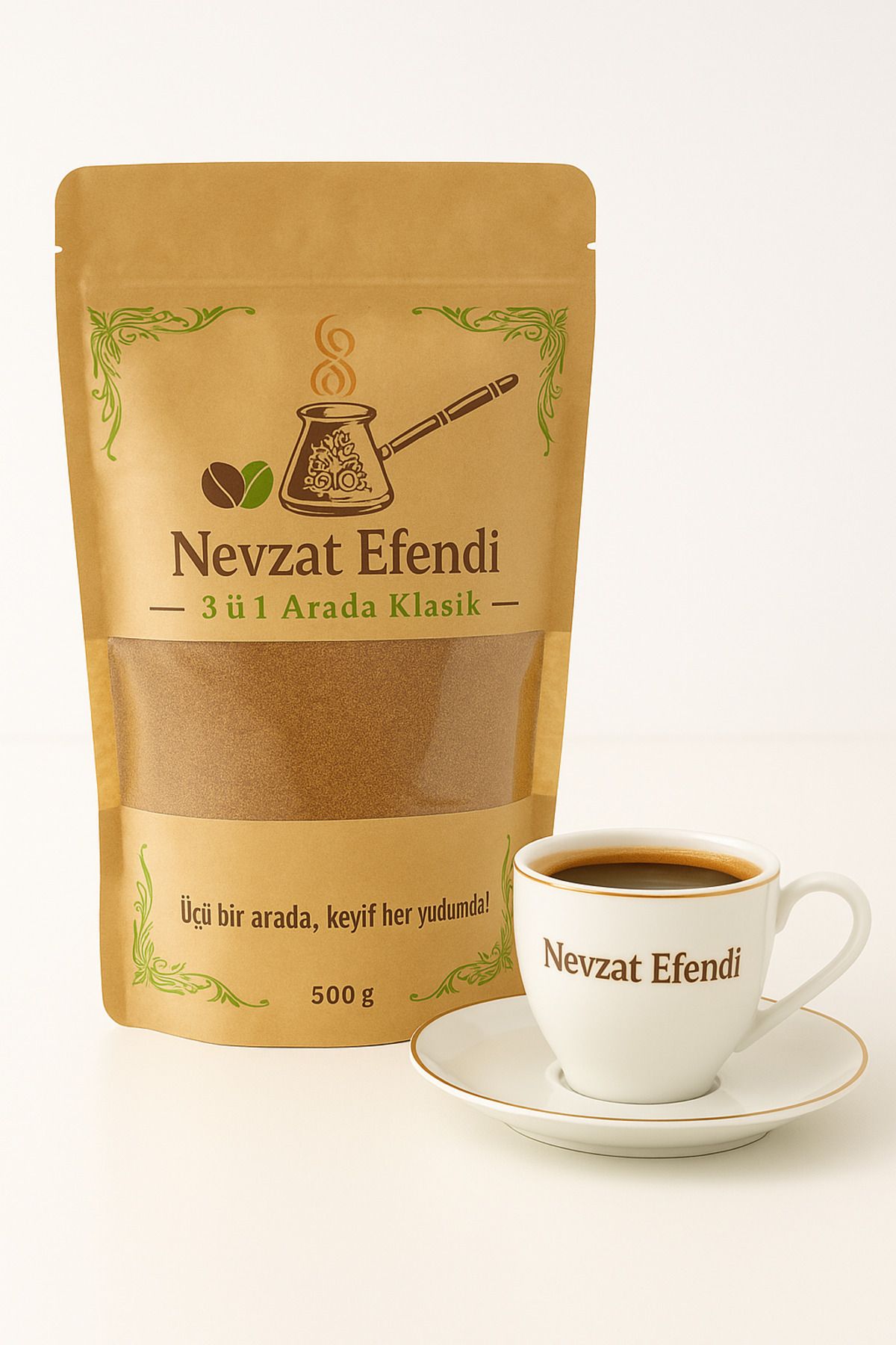 nevzatefendi Nevzat Efendi 3’ü 1 Arada Dökme Kahve – Ölçekli, Pratik, Klasik Lezzet
